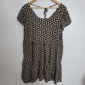 American Eagle Outfitters Floral Flowy Oversized Summer Sun Dress XS Tie-back
